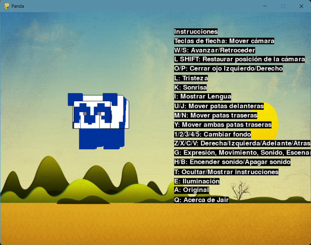 Modelo panda voxel estático